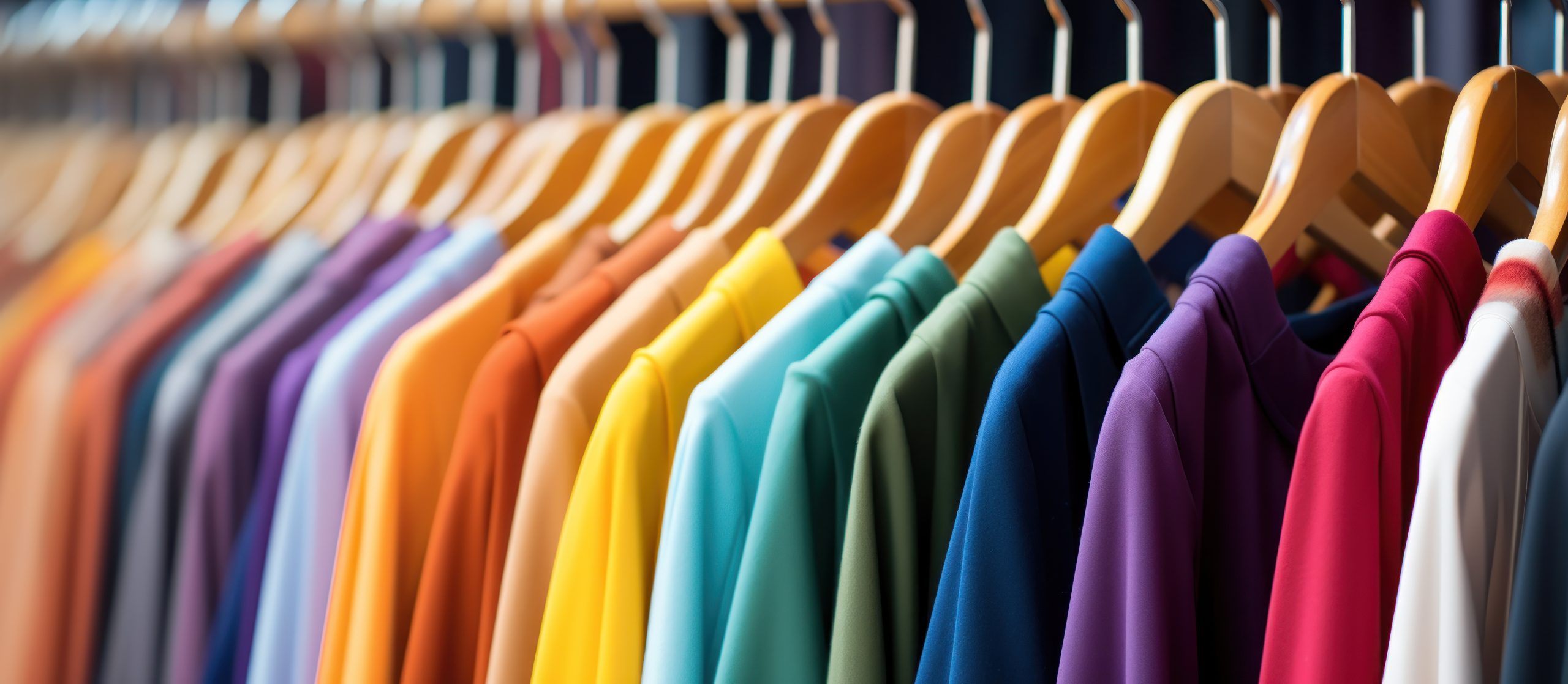 Fashion and shopping concept demonstrated by colorful women's dr